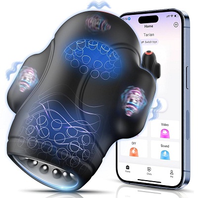 4In1 Male Masturbator Penis Vibrator 10 Vibrating And 3 Motors Male Stroker With App Control - Easytoys.Pk              
