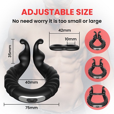Vibrating Cock Rings Adjustable Penis Ring Silicone