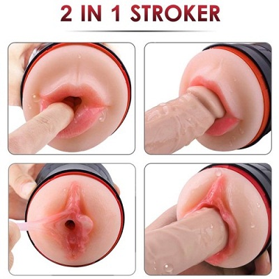 2 In 1 Realistic Pocket Vagina And Mouth 